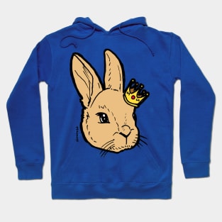 Cute Easter Bunny Rabbit wearing Crown for Easter Kings and Queens! Hoodie